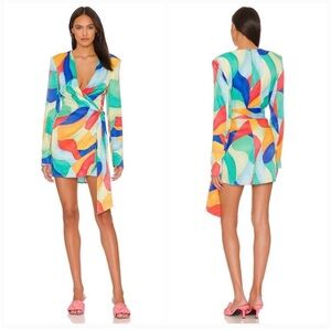 WeWoreWhat Abstract Wrap Dress